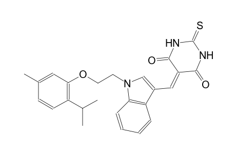 5-({1-[2-(2-isopropyl-5-methylphenoxy)ethyl]-1H-indol-3-yl}methylene)-2-thioxodihydro-4,6(1H,5H)-pyrimidinedione