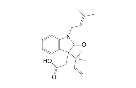 2-[1-(3-methylbut-2-enyl)-3-(2-methylbut-3-en-2-yl)-2-oxoindolin-3-yl]acetic acid