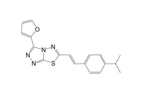 [1,2,4]triazolo[3,4-b][1,3,4]thiadiazole, 3-(2-furanyl)-6-[(E)-2-[4-(1-methylethyl)phenyl]ethenyl]-