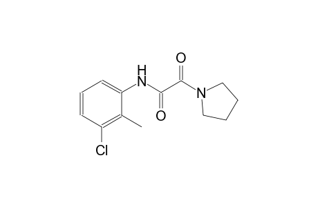 N-(3-chloro-2-methylphenyl)-2-oxo-2-(1-pyrrolidinyl)acetamide