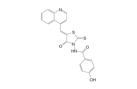 benzamide, 4-hydroxy-N-[(5Z)-4-oxo-5-(4-quinolinylmethylene)-2-thioxothiazolidinyl]-