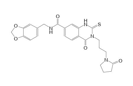7-quinazolinecarboxamide, N-(1,3-benzodioxol-5-ylmethyl)-1,2,3,4-tetrahydro-4-oxo-3-[3-(2-oxo-1-pyrrolidinyl)propyl]-2-thioxo-