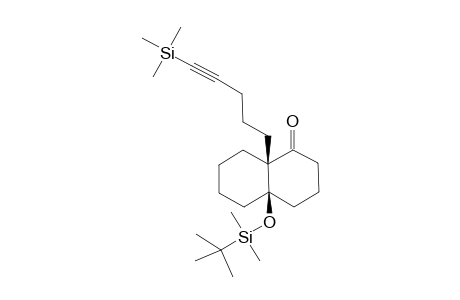 (1R*,6R*)-6-((tert-Butyldimethylsilyl)oxy)-1-(5-(trimethylsilyl)-4-pentynyl)bicyclo[4.4.0]decan-2-one
