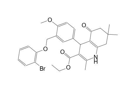 ethyl 4-{3-[(2-bromophenoxy)methyl]-4-methoxyphenyl}-2,7,7-trimethyl-5-oxo-1,4,5,6,7,8-hexahydro-3-quinolinecarboxylate