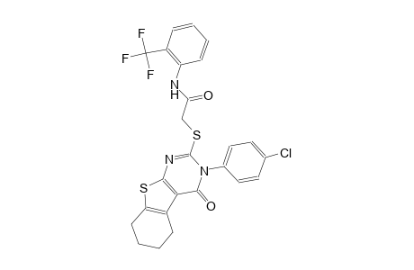 2-{[3-(4-chlorophenyl)-4-oxo-3,4,5,6,7,8-hexahydro[1]benzothieno[2,3-d]pyrimidin-2-yl]sulfanyl}-N-[2-(trifluoromethyl)phenyl]acetamide
