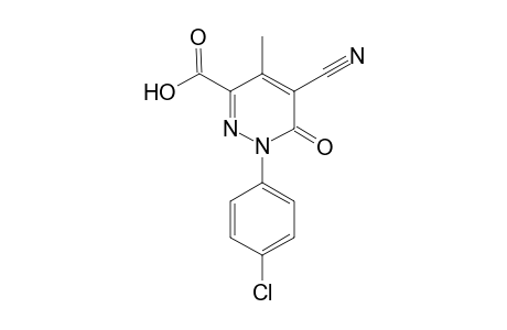 1-(4-Chlorophenyl)-5-cyano-4-methyl-6-oxidanylidene-pyridazine-3-carboxylic acid