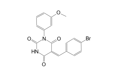 (5Z)-5-(4-bromobenzylidene)-1-(3-methoxyphenyl)-2,4,6(1H,3H,5H)-pyrimidinetrione