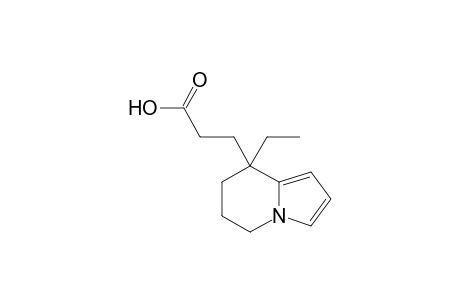 3-(8-Ethyl-6,7-dihydro-5H-indolizin-8-yl)propanoic acid