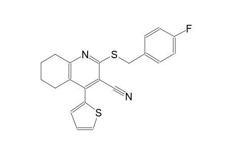 3-quinolinecarbonitrile, 2-[[(4-fluorophenyl)methyl]thio]-5,6,7,8-tetrahydro-4-(2-thienyl)-