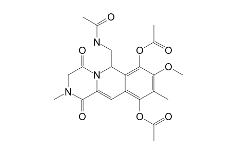 6-(ACETAMIDO-METHYL)-8-METHOXY-2,9-DIMETHYL-1,4-DIOXO-2,3,4,6-TETRAHYDRO-1H-PYRAZINO-[1,2-B]-ISOQUINOLINE-7,10-DIYL-DIACETATE
