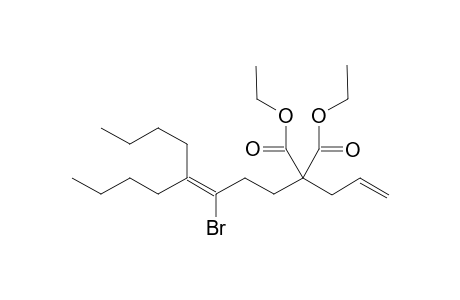Diethyl 2-allyl-2-(3-bromo-4-butyl-3-octen-1-yl)malonate