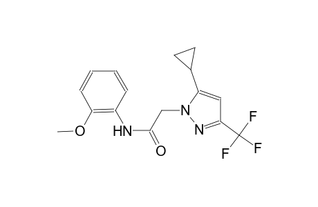 2-[5-cyclopropyl-3-(trifluoromethyl)-1H-pyrazol-1-yl]-N-(2-methoxyphenyl)acetamide