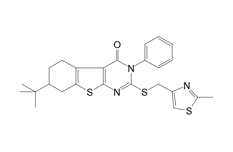 [1]Benzothieno[2,3-d]pyrimidin-4(3H)-one, 7-(1,1-dimethylethyl)-5,6,7,8-tetrahydro-2-[[(2-methyl-4-thiazolyl)methyl]thio]-3-phenyl-
