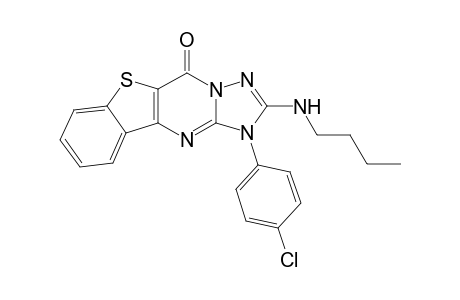 2-Butylamino-1-(4-chlorophenyl)-benzo[4,5]thieno[3,2-d]-[1,2,4]triazolo[1,5-a]pyrimidin-5(1H)-one