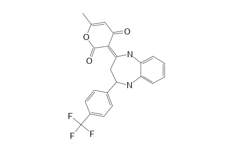 (3E)-6-methyl-3-[2-[4-(trifluoromethyl)phenyl]-1,2,3,5-tetrahydro-1,5-benzodiazepin-4-ylidene]pyran-2,4-quinone