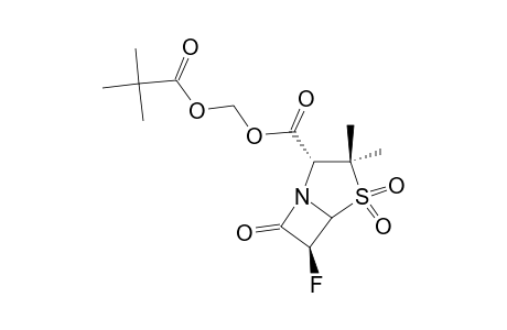 4-THIA-1-AZABICYCLO-[3.2.0]-HEPTANE-2-CARBOXYLIC-ACID,6-FLUORO-3,3-DIMETHYL-7-OXO-(2,2-DIMETHYL-1-OXOPROPOXY)-METHYLESTER-4,4-DIOXIDE-[2S-(2-ALPHA,5-ALPHA,6-BE