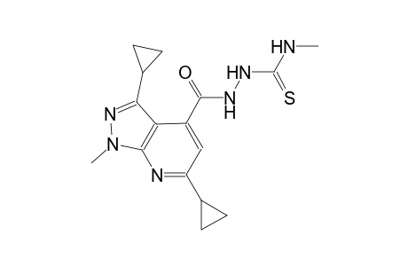 2-[(3,6-dicyclopropyl-1-methyl-1H-pyrazolo[3,4-b]pyridin-4-yl)carbonyl]-N-methylhydrazinecarbothioamide