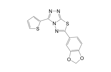 [1,2,4]Triazolo[3,4-b][1,3,4]thiadiazole, 6-(1,3-benzodioxol-5-yl)-3-(2-thienyl)-