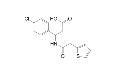 3-(4-Chlorophenyl)-3-(2-thiophen-2-ylethanoylamino)propanoic acid