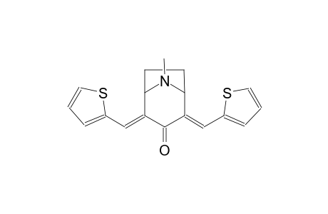 8-azabicyclo[3.2.1]octan-3-one, 8-methyl-2,4-bis(2-thienylmethylene)-, (2E,4E)-
