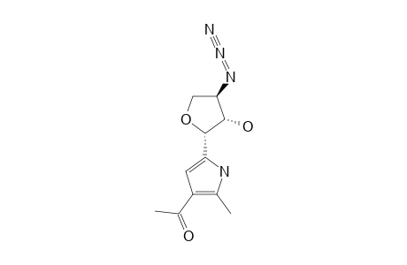 3-ACETYL-5-(3'-AZIDO-3'-DEOXY-BETA-L-THREOFURANOSYL)-2-METHYLPYRROLE