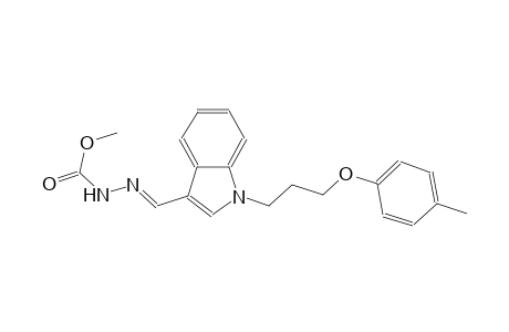 methyl (2E)-2-({1-[3-(4-methylphenoxy)propyl]-1H-indol-3-yl}methylene)hydrazinecarboxylate
