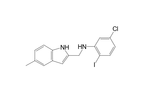 N-(5-methyl-1H-indol-2-ylmethyl)-5-chloro-2-iodoaniline