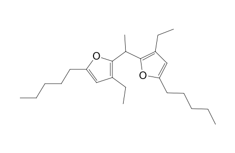 3-ethyl-2-[1-(3-ethyl-5-pentyl-2-furanyl)ethyl]-5-pentylfuran