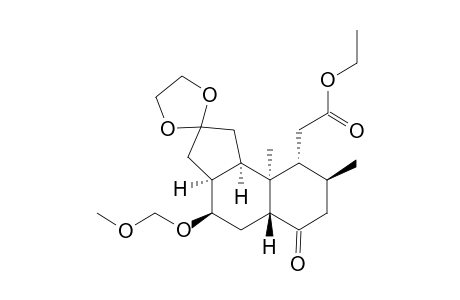 Ethyl (3a.alpha.,4.beta.,5a.beta.,8.beta.,9.alpha.,9a.alpha.,9b.alpha.)-perhydro-4-(methoxymethoxy)-8,9a-dimethyl-2,6-dioxo-1H-benz[e]inden-9-acetate - 2-(Ethylene acetal)-Derivative