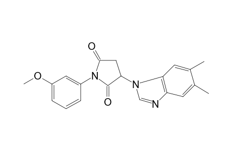 3-(5,6-dimethyl-1-benzimidazolyl)-1-(3-methoxyphenyl)pyrrolidine-2,5-dione