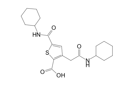 5-(Cyclohexylcarbamoyl)-3-[(cyclohexylcarbamoyl)methyl]thiophene-2-carboxylic acid