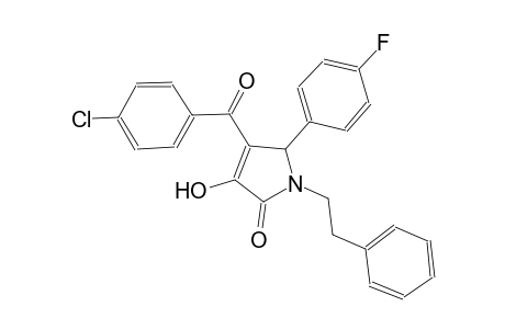 2H-pyrrol-2-one, 4-(4-chlorobenzoyl)-5-(4-fluorophenyl)-1,5-dihydro-3-hydroxy-1-(2-phenylethyl)-