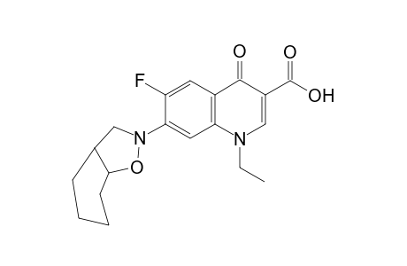7-(2-Oxa-3-azabicyclo[4.3.0]nonc-3-yl)-1-ethyl-6-fluoro-4-oxo-1,4-dihydroquinolone-3-carboxylic acid