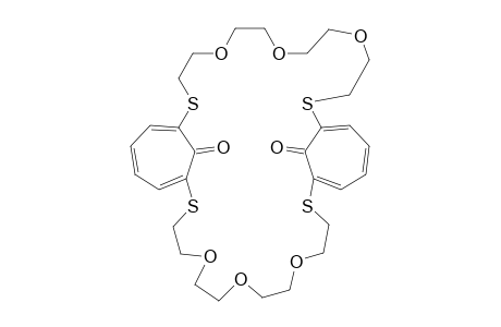 2,14,21,33-tetrathia-5,8,11,24,27,30-hexaoxatricyclo[32.4.1.1(15,20)]tetraconta-1(38),15,17,19,34,36-hexaene-39,40-dione
