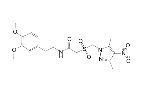 N-[2-(3,4-dimethoxyphenyl)ethyl]-2-{[(3,5-dimethyl-4-nitro-1H-pyrazol-1-yl)methyl]sulfonyl}acetamide