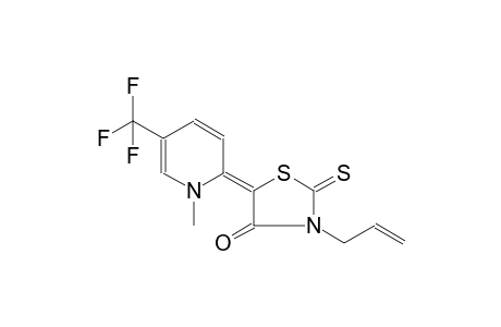 (5E)-3-allyl-5-(1-methyl-5-(trifluoromethyl)-2(1H)-pyridinylidene)-2-thioxo-1,3-thiazolidin-4-one