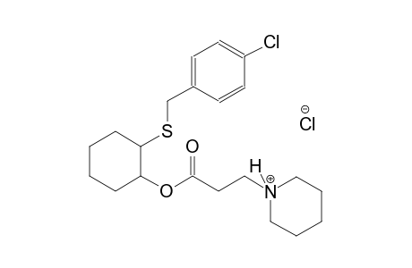 piperidinium, 1-[3-[[2-[[(4-chlorophenyl)methyl]thio]cyclohexyl]oxy]-3-oxopropyl]-, chloride