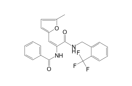 N-[2-(5-Methyl-furan-2-yl)-1-(2-trifluoromethyl-benzylcarbamoyl)-vinyl]-benzamide