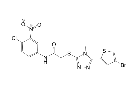 2-{[5-(4-bromo-2-thienyl)-4-methyl-4H-1,2,4-triazol-3-yl]sulfanyl}-N-(4-chloro-3-nitrophenyl)acetamide