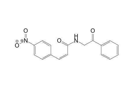 2-Propenamide, 3-(4-nitrophenyl)-N-(2-oxo-2-phenylethyl)-