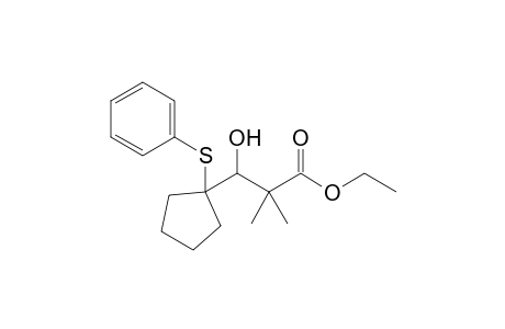 3-Hydroxy-2,2-dimethyl-3-[1-(phenylthio)cyclopentyl]propanoic acid ethyl ester