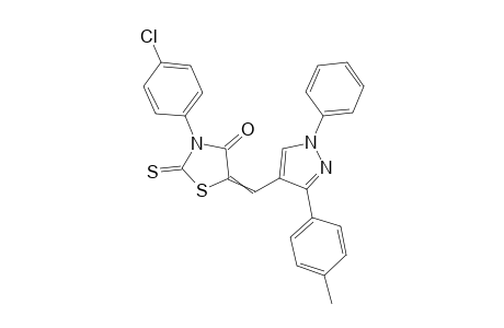 3-(4-chlorophenyl)-5-((1-phenyl-3-tolyl-1H-pyrazol-4-yl)methylene-2-thioxothiazolidin-4-one)