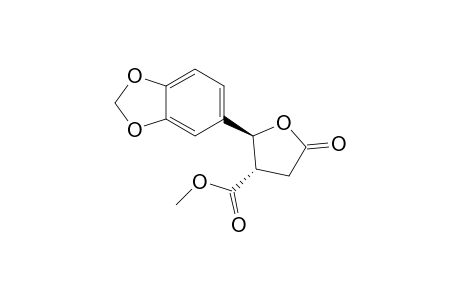 (2S,3S)-2-(1,3-benzodioxol-5-yl)-5-keto-tetrahydrofuran-3-carboxylic acid methyl ester
