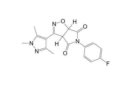 3aH-pyrrolo[3,4-d]isoxazole-4,6(5H,6aH)-dione, 5-(4-fluorophenyl)-3-(1,3,5-trimethyl-1H-pyrazol-4-yl)-, (3aS,6aR)-
