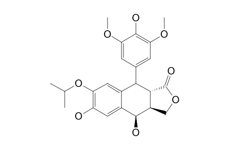 1,2,3,4-TETRAHYDRO-4-BETA,6-DIHYDROXY-7-ISOPROPYLOXY-3-HYDROXYMETHYL-1-(4-HYDROXY-3,5-DIMETHOXYPHENYL)-2-NAPHTHOIC-ACID-BUTANOLIDE