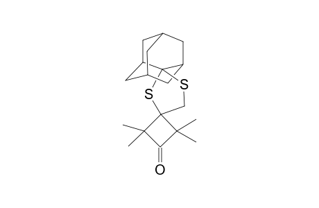 2',2",4",4"-Tetramethyldispiro[adamantane-2,2'-(1,3)-dithiolane-4',3''-cyclobutane]-1"-one]