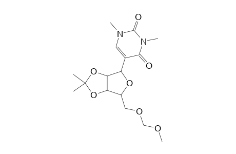 5-[5'-O-(Methoxymethyl)-2',3'-O-(1-methylethylidene).alpha.-D-lyxofuranosyl]-1,3-dimethyl-2,4(1H,3H)-pyrimidine-dione