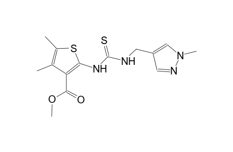 methyl 4,5-dimethyl-2-[({[(1-methyl-1H-pyrazol-4-yl)methyl]amino}carbothioyl)amino]-3-thiophenecarboxylate