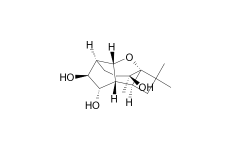 2a,4-Propano-2aH-cyclobuta[b]cyclopenta[d]furan-5,6,7-triol, octahydro-2,2,7-trimethyl-, [2aS-(2a.alpha.,3a.beta.,4.alpha.,5.beta.,6.alpha.,6a.beta.,6b.alpha.,7S*)]-