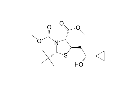 (2R,2'R,4R,5R)-dimethyl 2-(t-butyl)-5-(2'(R)-cyclopropyl-2'-hydroxyethyl)-1,3-thiazolidine-3,4-dicarboxylate